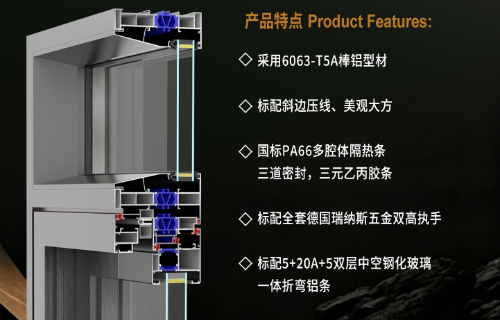 DF5C110外开窗系列 壁厚2.0